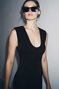 CREPE MIDI DRESS