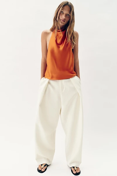 TOP HALTER SATINÉ