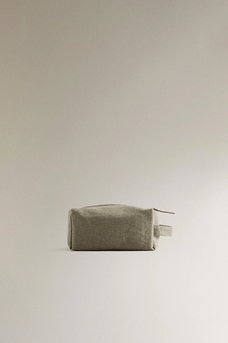 SMALL LINEN MAKEUP BAG