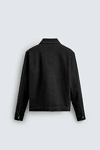 DENIM ZIP-UP OVERSHIRT