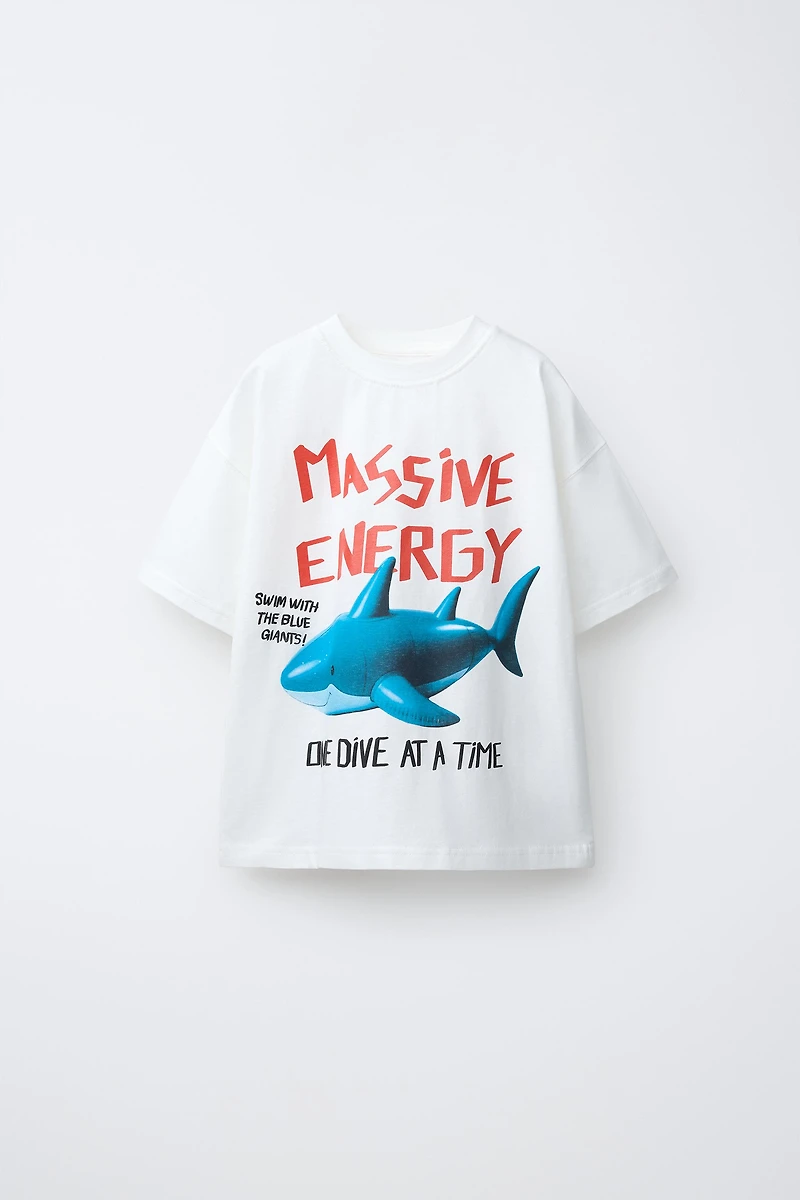 SHARK PRINT T-SHIRT
