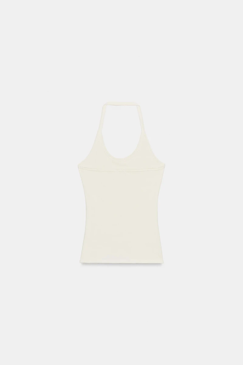 STUDDED HALTER TOP