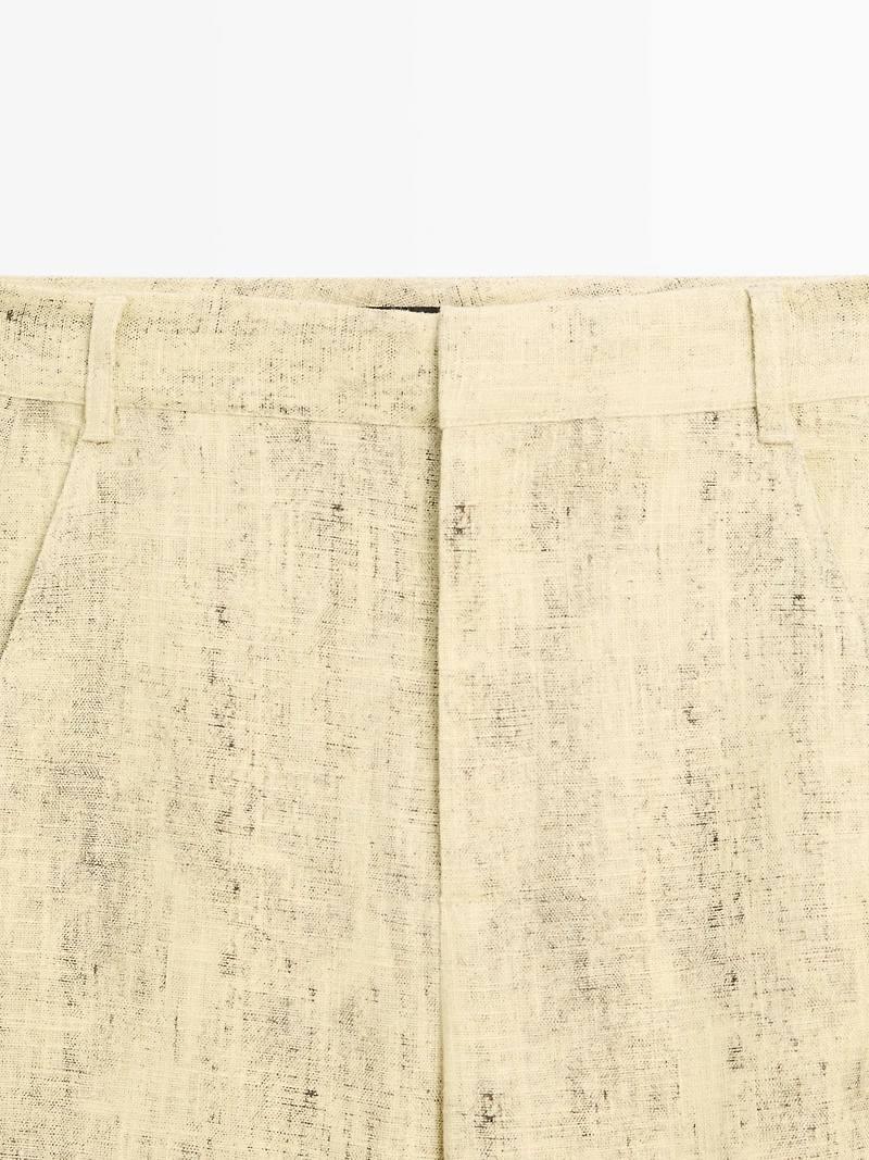 Pantalon en ramie mélangée