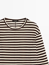 Oversize striped long sleeve T-shirt