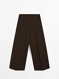 High-waist wide-leg trousers