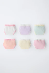 1 1/2-6 YEARS / SIX-PACK OF CONTRAST UNDERWEAR