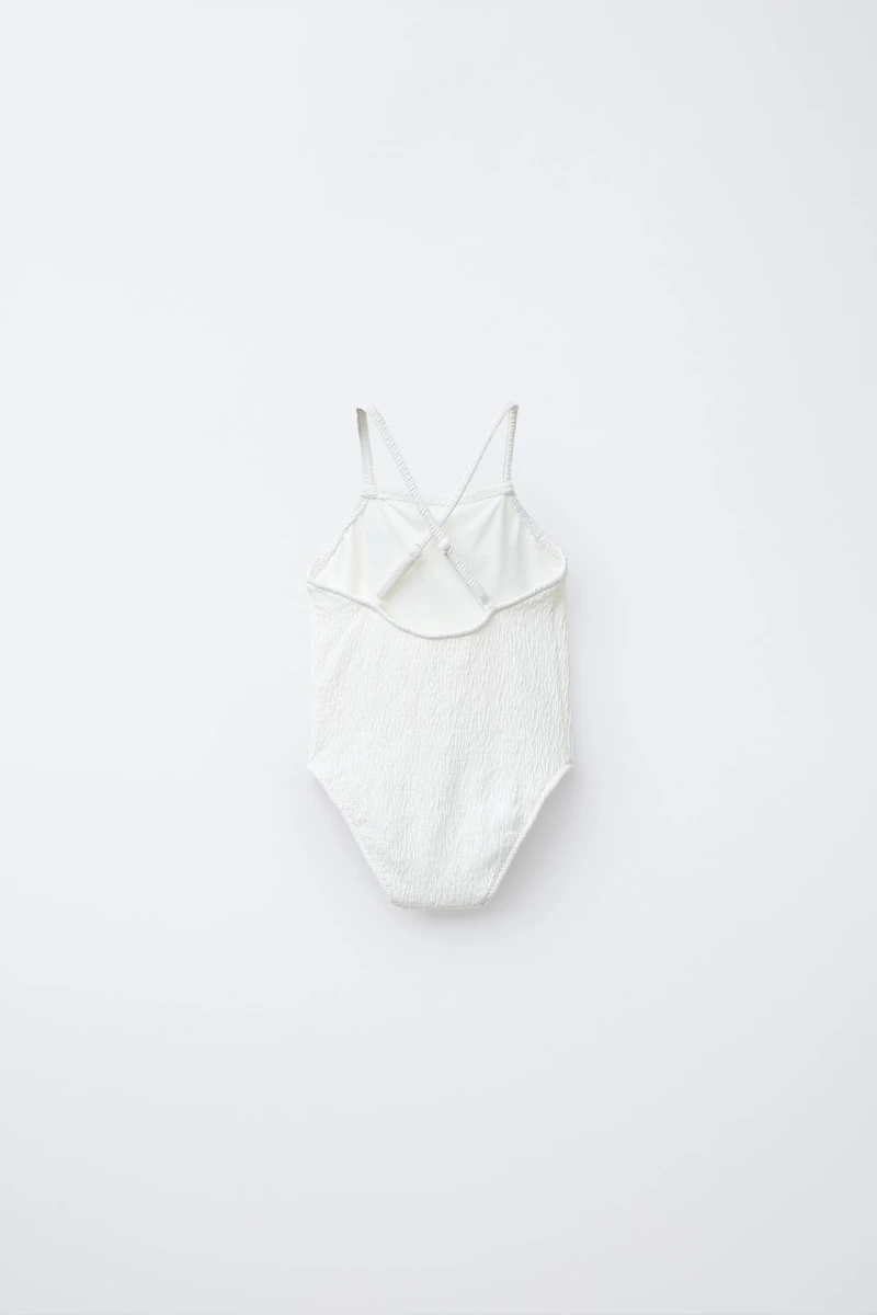 2-6 YEARS/ EMBROIDERED TEXTURED SWIMSUIT
