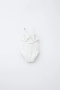 2-6 YEARS/ EMBROIDERED TEXTURED SWIMSUIT