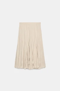GODET MIDI SKIRT