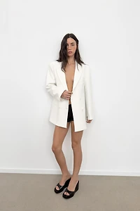 VESTE OVERSIZE À BOUTONNAGE CROISÉ