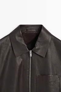 Nappa leather jacket with pocket