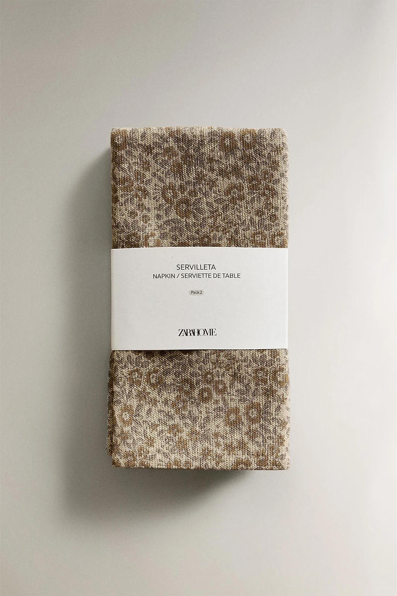 SERVIETTE DE TABLE IMPRIMÉ MINI FLEURS (LOT DE 2)
