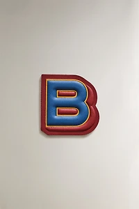 LEATHER LETTER B PATCH