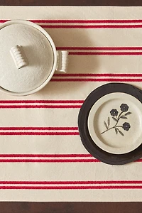 DOUBLE STRIPE EMBROIDERED TABLE RUNNER