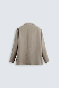 WASHED 100% LINEN SUIT BLAZER