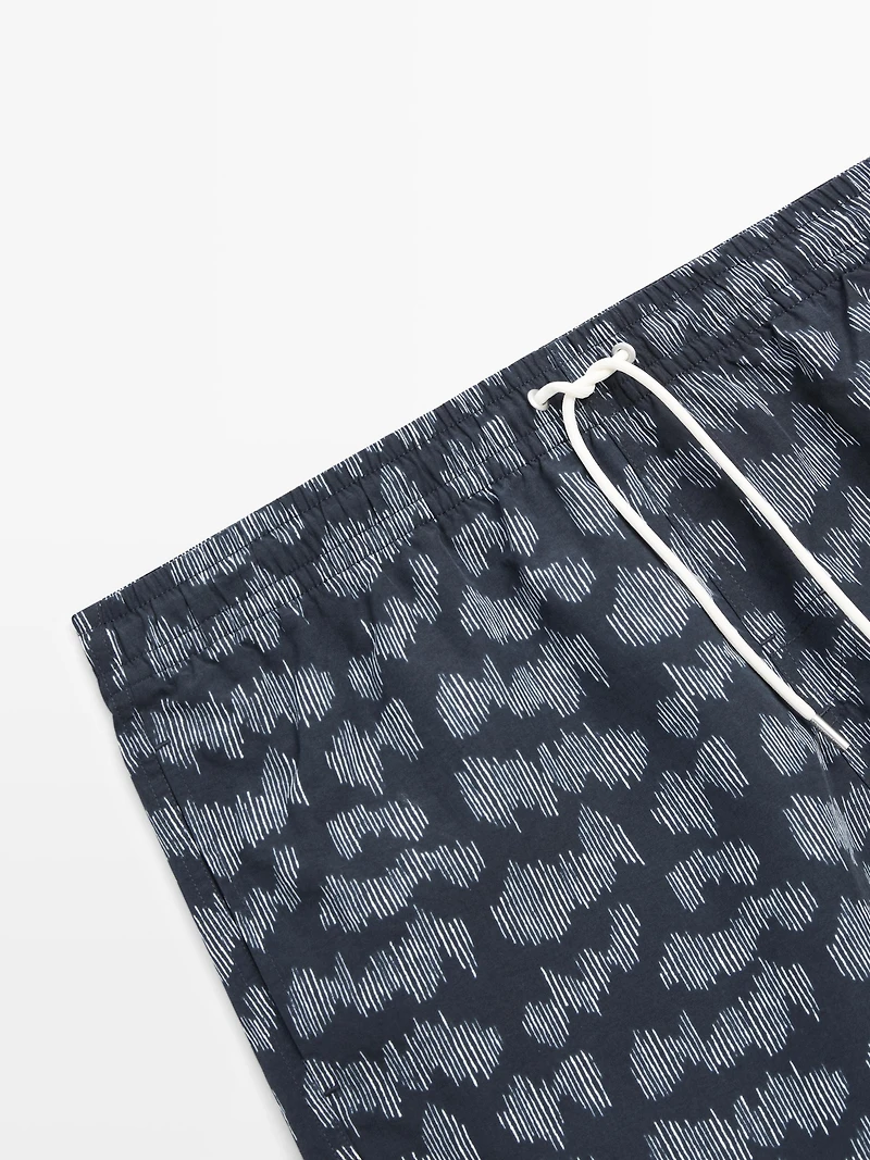 Printed swimming trunks