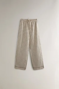 CHRISTMAS CHECK COTTON PAJAMA SET