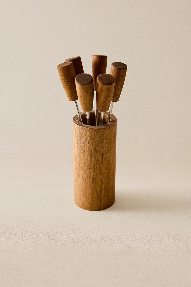 SET OF APPETIZER SKEWERS IN A CUP (SET OF 6)