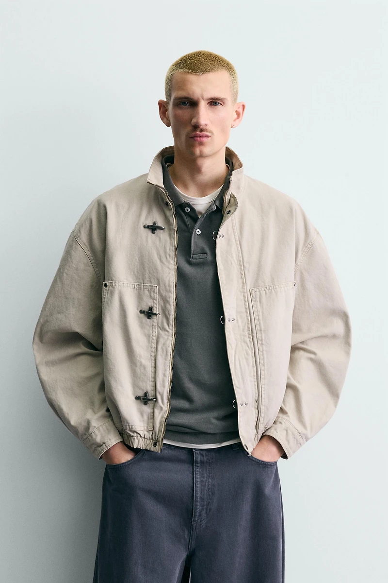 CROPPED FIT FIREMAN CLASP JACKET
