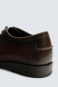 RAISED SEAM LEATHER SHOES
