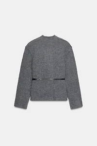 100% WOOL BELTED JACKET