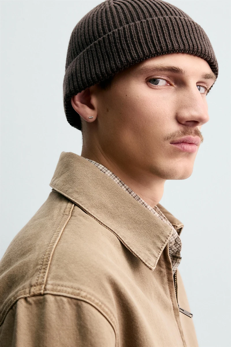 COTTON-CASHMERE KNIT HAT