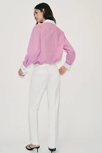 CHEMISE EN POPELINE À RAYURES