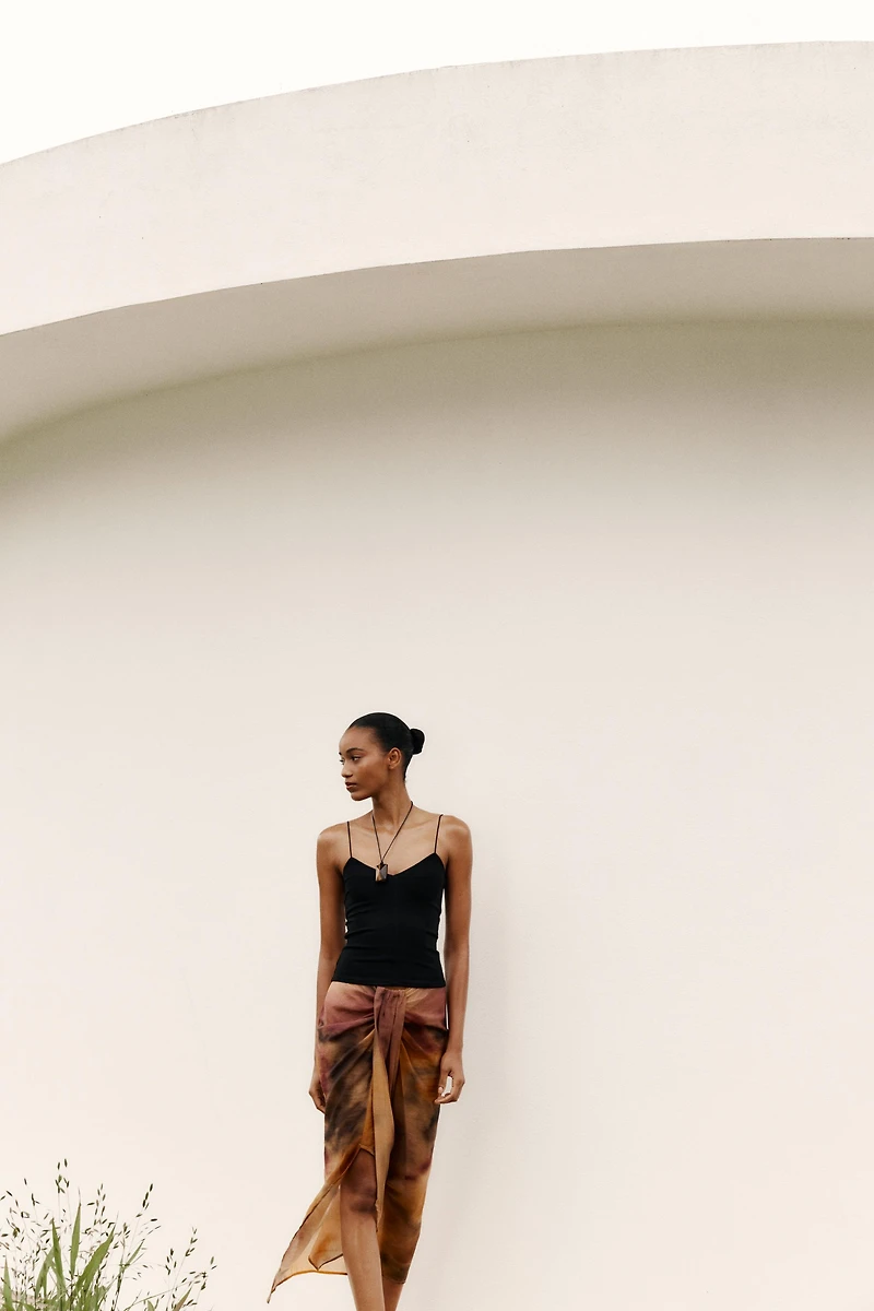 PARÉO IMPRIMÉ À NŒUD