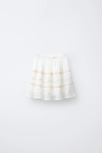 JUPE BRODERIE FLEURS