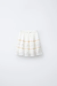 JUPE BRODERIE FLEURS