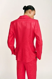 JACQUARD BLAZER WITH SHOULDER PADS