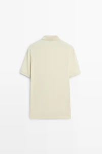 Micro-textured cotton piqué polo shirt