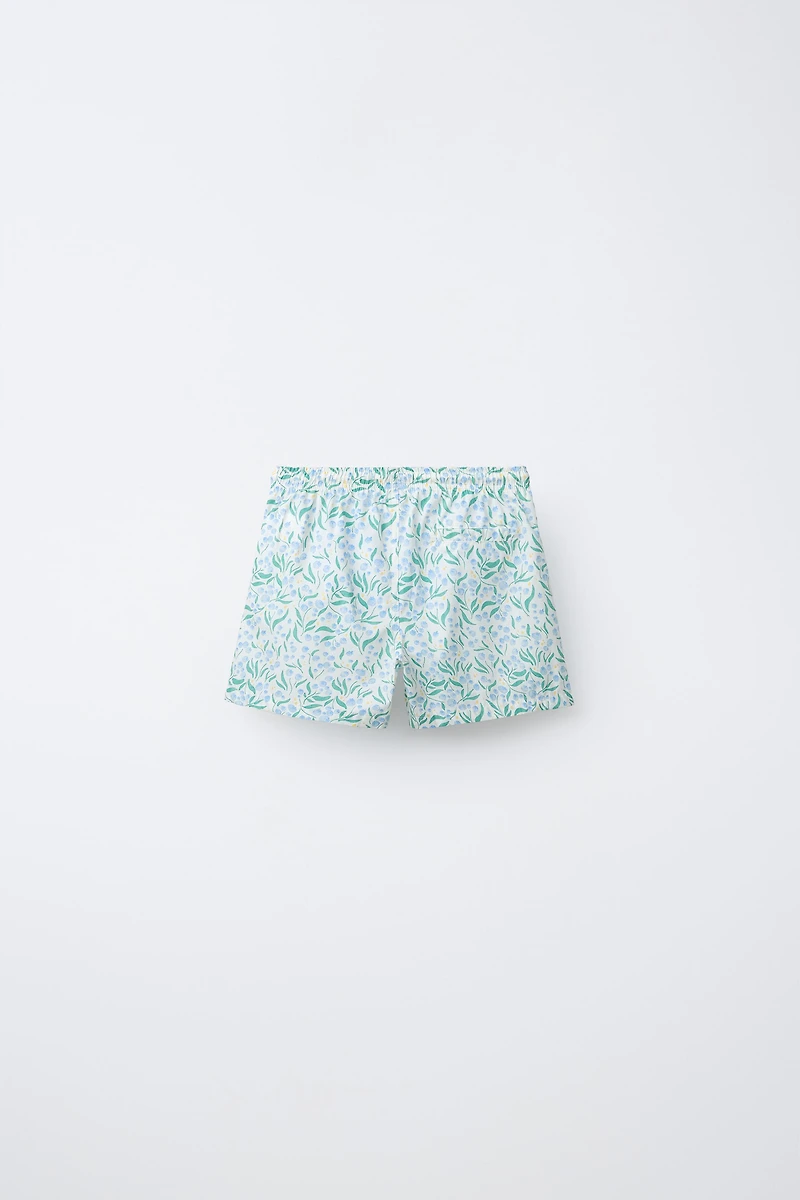 2-6 YEARS/ LEAF PRINT SWIM SHORTS