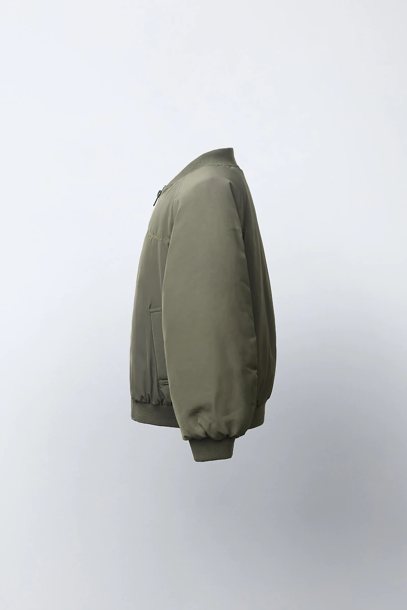CONTRAST LINING BOMBER JACKET