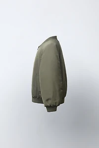 CONTRAST LINING BOMBER JACKET