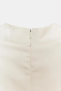 JACQUARD SATIN MINI DRESS WITH BUTTONS