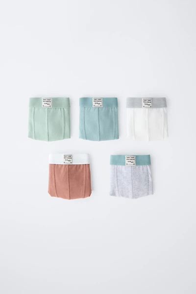 6-14/ FIVE-PACK OF BOXERS WITH LABEL