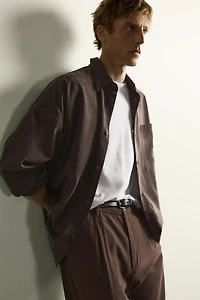 PANTALON FLUIDE COUPE DÉCONTRACTÉE À PLIS
