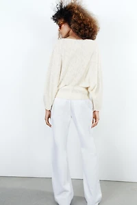 PULL EN MAILLE À MANCHES AMPLES