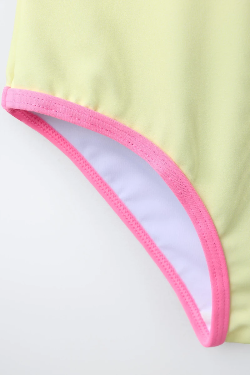 2-6 YEARS/ HIBISCUS FLOWER SWIMSUIT