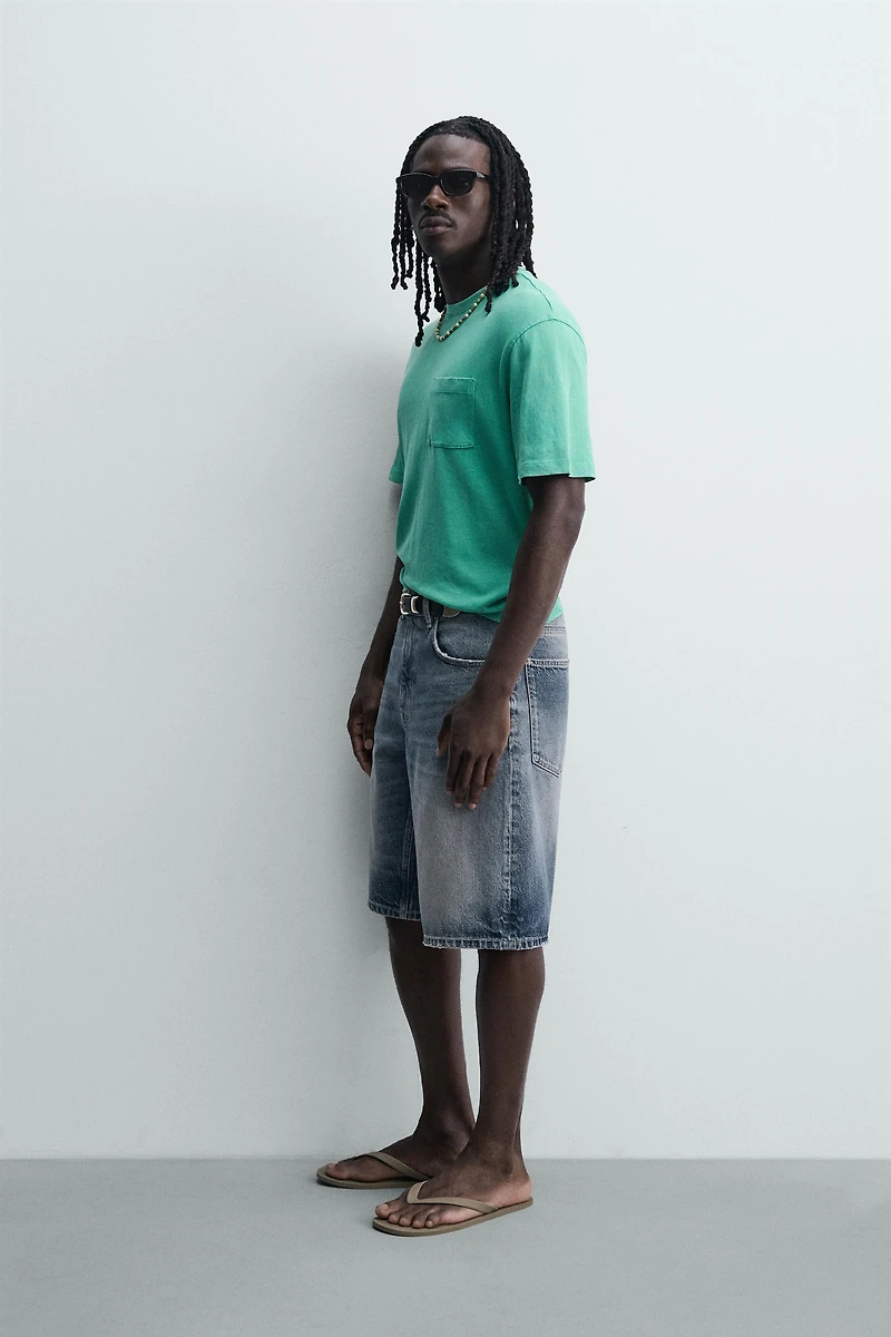 RELAXED FIT DENIM SHORTS