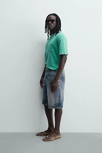 RELAXED FIT DENIM SHORTS