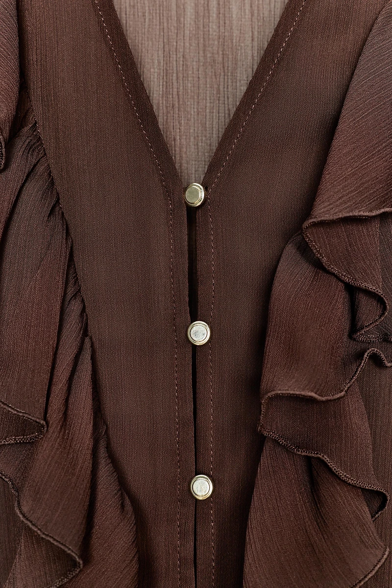 COMBINATION BELTED MIDI DRESS