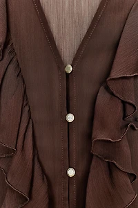 COMBINATION BELTED MIDI DRESS