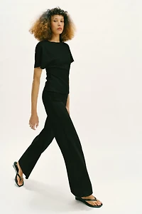 STRETCH WIDE LEG PANTS