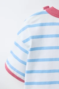 APPLE STRIPED T-SHIRT