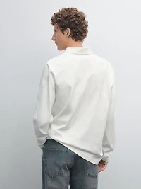 Polo 100 % coton à manches longues