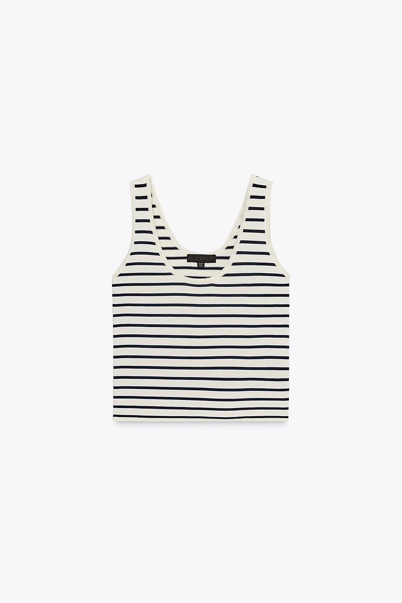 STRIPED KNIT TOP