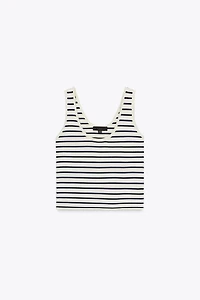 STRIPED KNIT TOP
