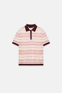 STRIPED KNIT POLO